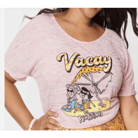 Unique Vintage Flintstones X Smak Parlour Vacay Graphic Tee M - Picture 1 of 6